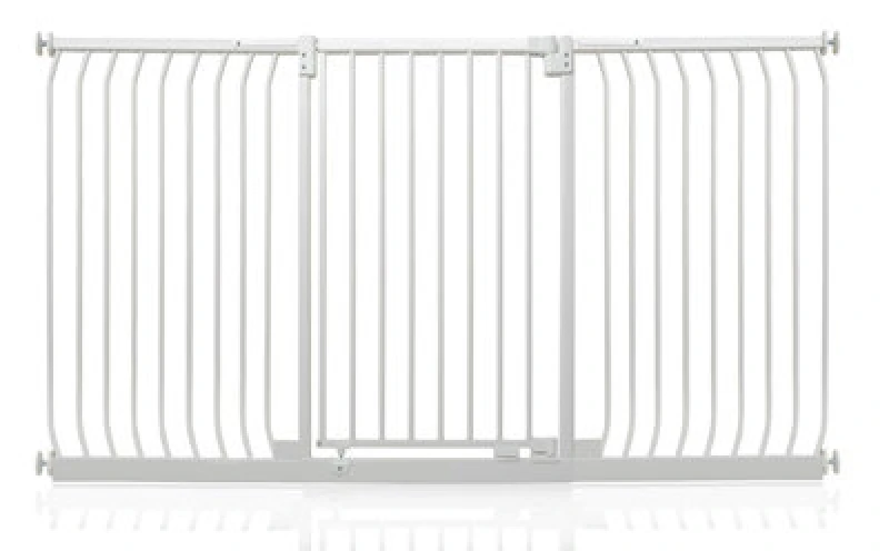 Image of Safetots Extra Tall Elite Safety Gate, 197Cm - 206Cm, Matt White, Extra Tall 96.8Cm In Height, Pressure Fit Stair Gate