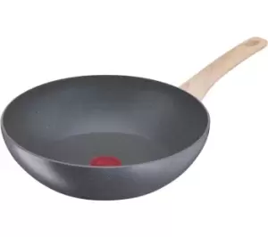 Image of TEFAL Natural Force G2661902 28cm Non-stick Wok - Grey