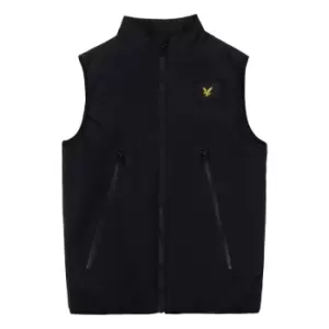 Image of Lyle & Scott Kids Double Zip Packable Gilet - Black - 5/6