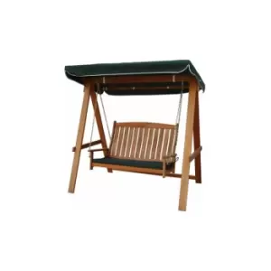 Image of King Fisher - 2 Person Wooden Swinging Garden Hammock with Cushion