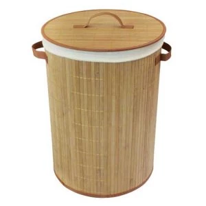 Image of JVL 48L Bamboo Laundry Bin
