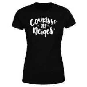 Image of Connasse Des Neiges Womens T-Shirt - Black - 5XL