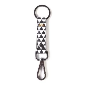 Image of Nintendo - Hyrule Royal Crest With Pattern Keychain - Black/White