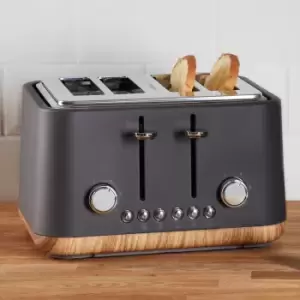 Image of Dunelm Contemporary 4 Slice Matt Grey Toaster