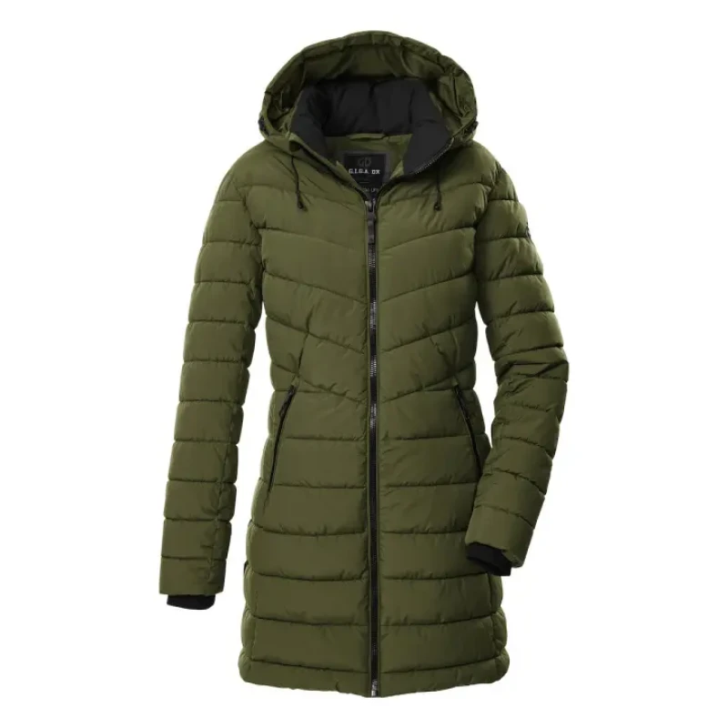 Image of Womens long quilted jacket Killtec GW 74 Vert Female 36