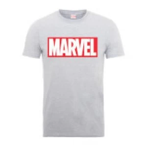 Image of Marvel Main Logo Mens Grey T-Shirt - M