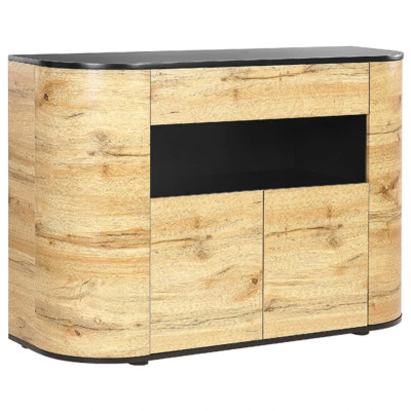 Image of Beliani 2 Door Sideboard Jerome Brown/ Black