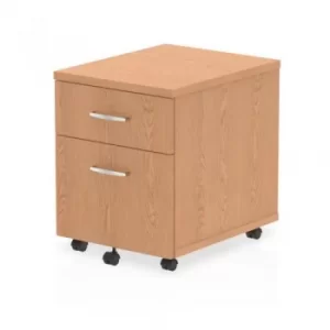 Image of Trexus 2 Drawer Mobile Pedestal 430x500x510mm Oak Ref I000772