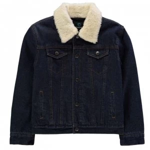 Image of Firetrap Lined Denim Jacket Junior Boys - Mid Wash