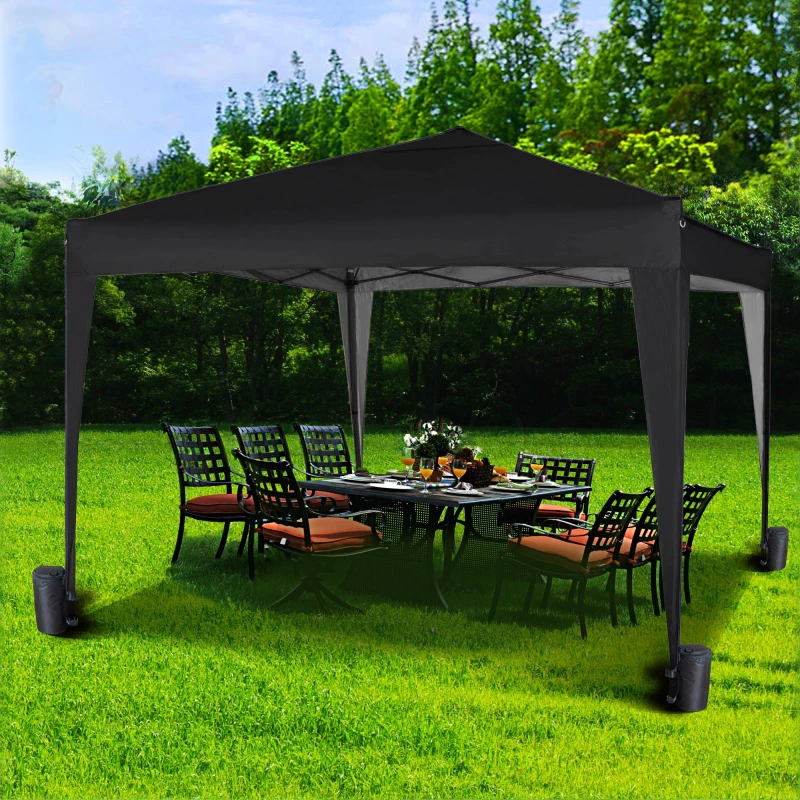 Image of MCC Direct 2X2m Pop up Gazebo Party Tent Marquee with Storage Bag Black
