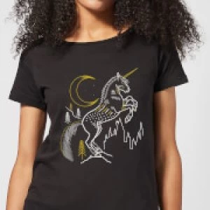 Image of Harry Potter Unicorn Womens T-Shirt - Black