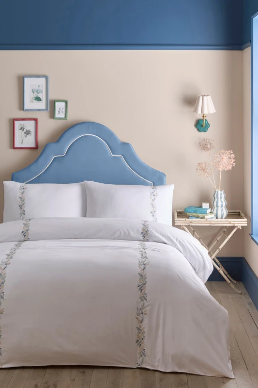 Image of Appletree Julianna Embroidered Duvet Cover Bedding Set White