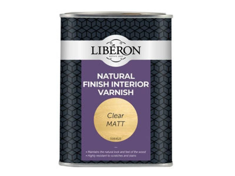 Image of Liberon 'Natural Finish' Interior Varnish Clear Matt 1 litre Clear unisex