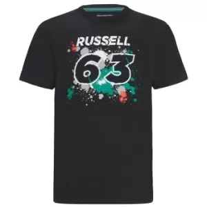 Image of 2022 Mercedes George Russell #63 T-Shirt (Black)