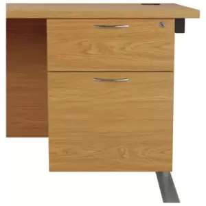 Image of 2 Drawer Fixed Pedestal 500mm - Nova Oak