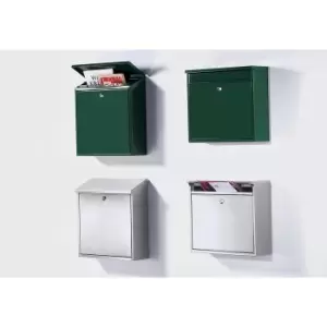 Image of Letter box, with level roof, HxWxD 320 x 360 x 100 mm, stainless steel