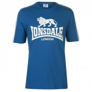 Image of Lonsdale Large Logo T Shirt Mens - Blue