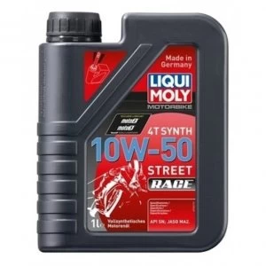 Image of Liqui-Moly motorcycle oil 4stroke fully synthetic street race 10w50 1L