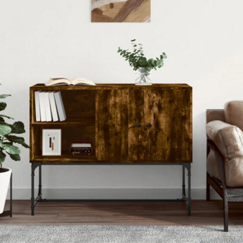 Image of VIDAXL Sideboard Smoked Oak 100x40x79.5cm Engineered Wood Vidaxl 8720845774370
