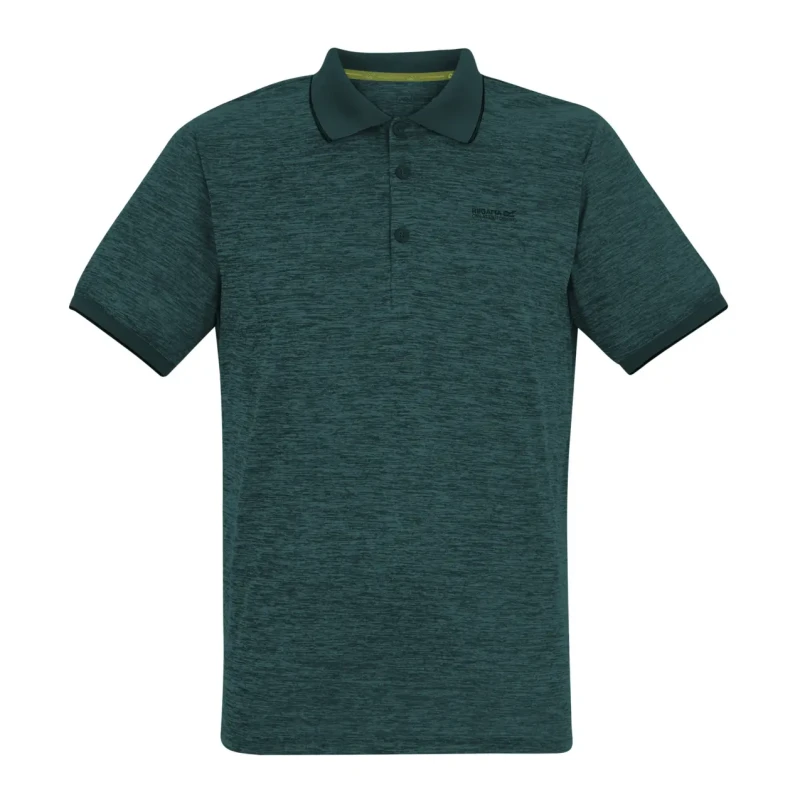 Image of Regatta Mens Remex Active Polo Shirt in Teal Size: Medium Teal Male M