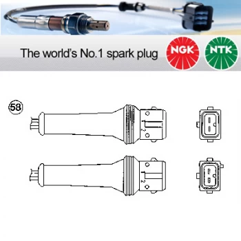 Image of NGK OZA527-E3 / 0201 Lambda Sensor Zirconia Type Oxygen O2 Exhaust Probe