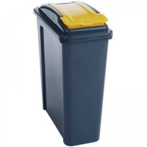 Image of Vfm Recycling Bin 25 Ltr Yell 384283 Pk1