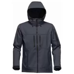 Image of Stormtech Mens Epsilon 2 Twill Hooded Soft Shell Jacket (M) (Charcoal)