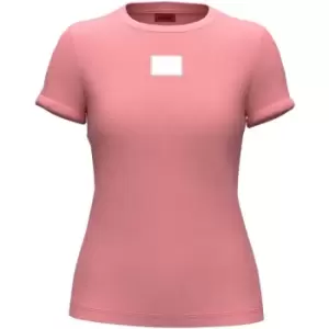 Image of Hugo Slim Label T-Shirt Womens - Pink