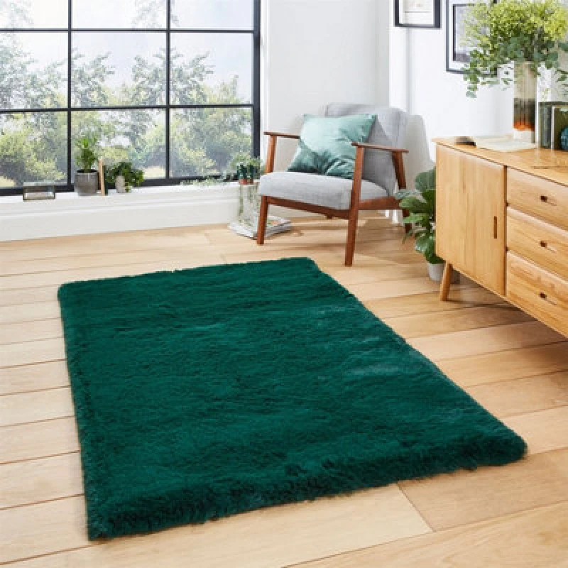 Image of Super Teddy Rectangle Rug Green
