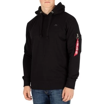 Image of Alpha X-Fit Pullover Hoodie mens Sweatshirt in Black - Sizes UK S,UK M,UK L,UK XL,UK XXL