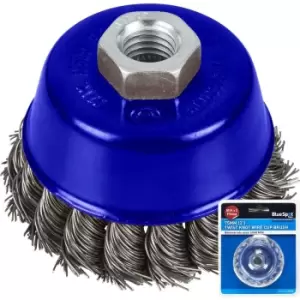 Image of Blue Spot Tools 75mm (3") M14 x 2 Twist Knot Wire Cup Brush