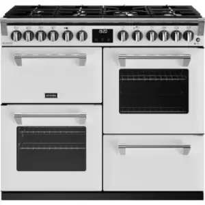Image of Stoves Richmond Deluxe ST DX RICH D1000DF IWH Dual Fuel Range Cooker - Ice White - A Rated