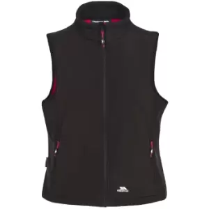 Image of Trespass Womens/Ladies Norma Softshell Sleeveless Gilet (S) (Black)