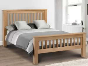 Image of Julian Bowen Amsterdam 4ft6 Double Oak Wooden Bed Frame High Footend