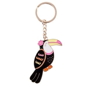 Image of Sass & Belle Tiki Toucan Enamel Keyring