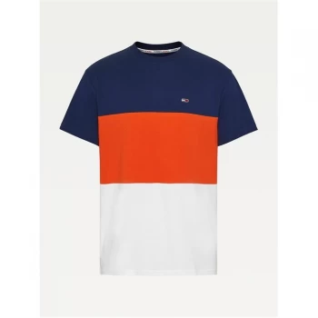 Image of Tommy Jeans Colour Block T Shirt - Horizon/Multi