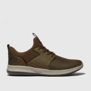 Image of SKECHERS Dark Brown Delson Axton Trainers