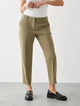 Image of Dorothy Perkins Ankle Grazer Trouser - Khaki, Green, Size 10, Women