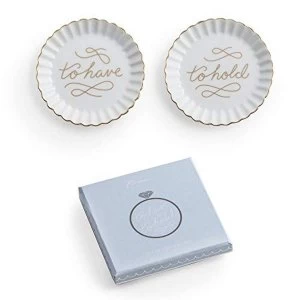 Image of To Have & To Hold Ceramic Wedding Ring Dishes
