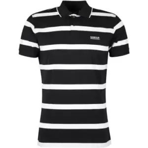 Image of Barbour International Cobain Striped Polo Shirt - Black
