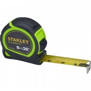 Image of Stanley Tylon Hi Vis Tape Measures Imperial & Metric 26ft / 8m 25mm