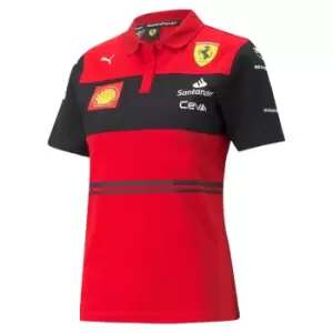 Image of 2022 Ferrari Team Polo (Red) - Womens