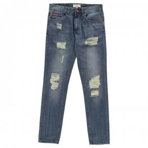 Image of Lee Cooper Vintage Ripped Jeans Mens - Mid Wash