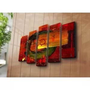 Image of 5PATK-5 Multicolor Decorative Canvas Painting (5 Pieces)