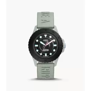 Image of Fossil Mens Fb - 01 Solar-Powered #Tide Ocean Material Watch - Green