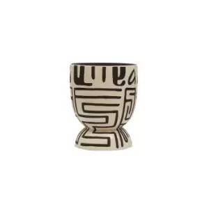 Image of Interiors by PH Eartheware White And Black Planter