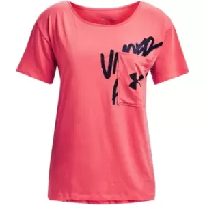 Image of Under Armour Oversized Short Sleeve T Shirt Womens - Pink