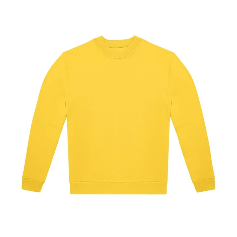 Image of B&C Mens ID.332 Crew Neck Sweatshirt in Yellow Size: XS Yellow Male XS