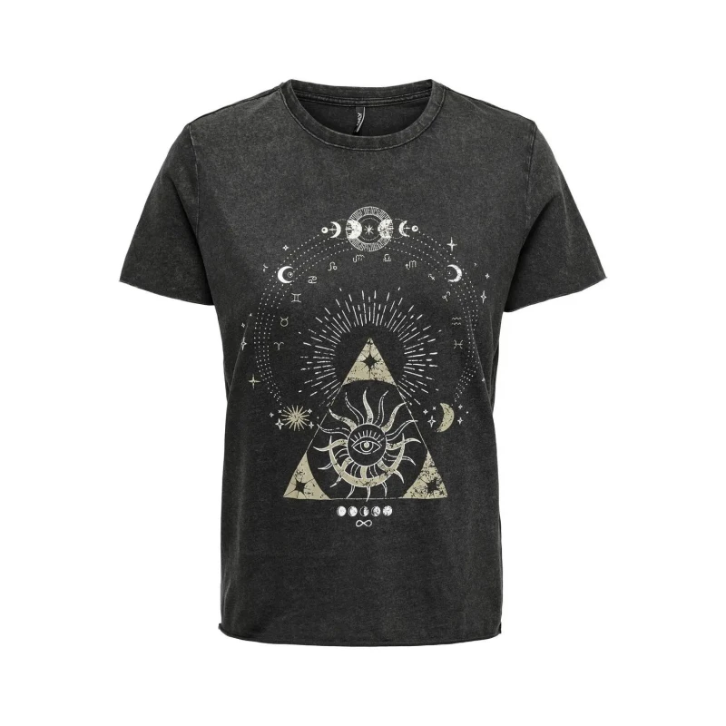 Image of Only Womens T-Shirt Only Lucy Life Noir Female XS