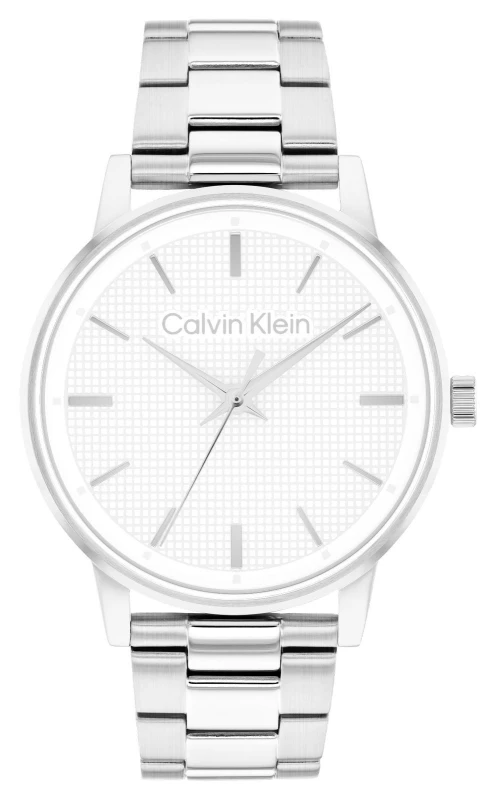 Image of Calvin Klein 25200501 CK Linked (41mm) Textured White Dial Watch